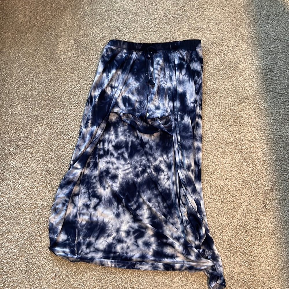 Blue and white shorts with a skirt connected